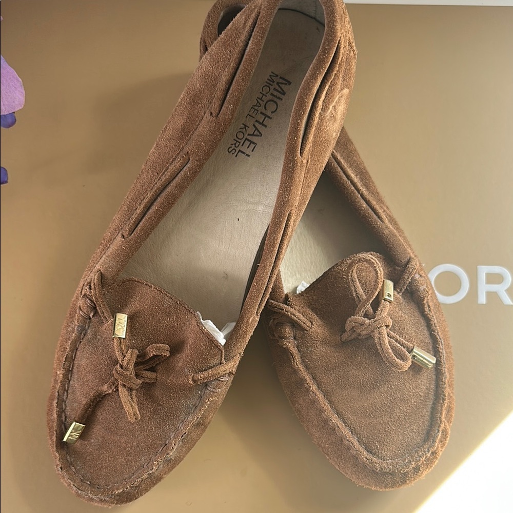 Michael Kors Brown Moccasins with Suede Finish